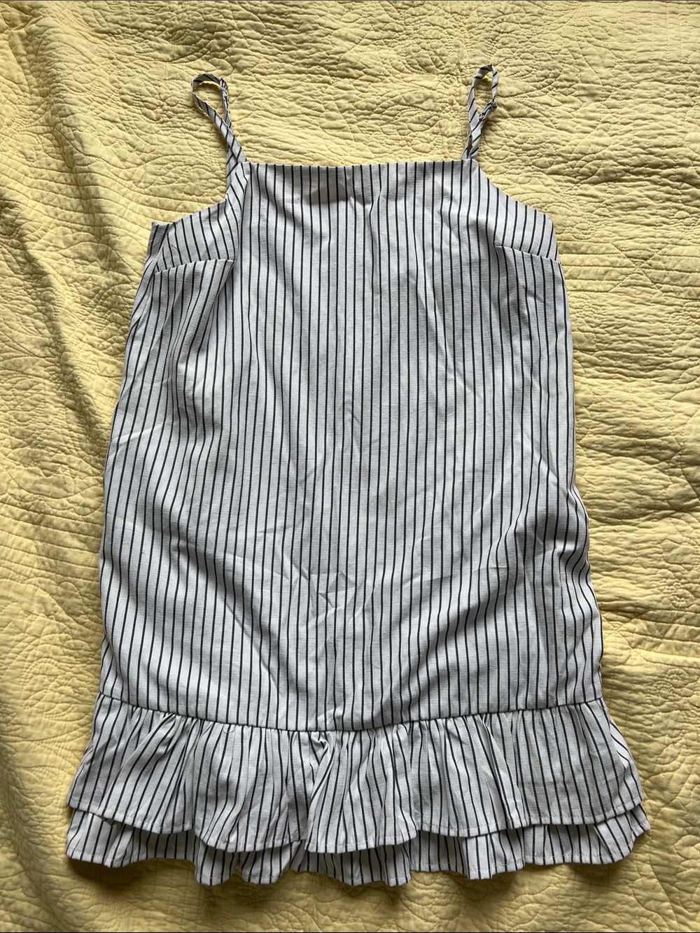 UO Kimchi Blue Mini Ruffle Stripe Shift Dress
